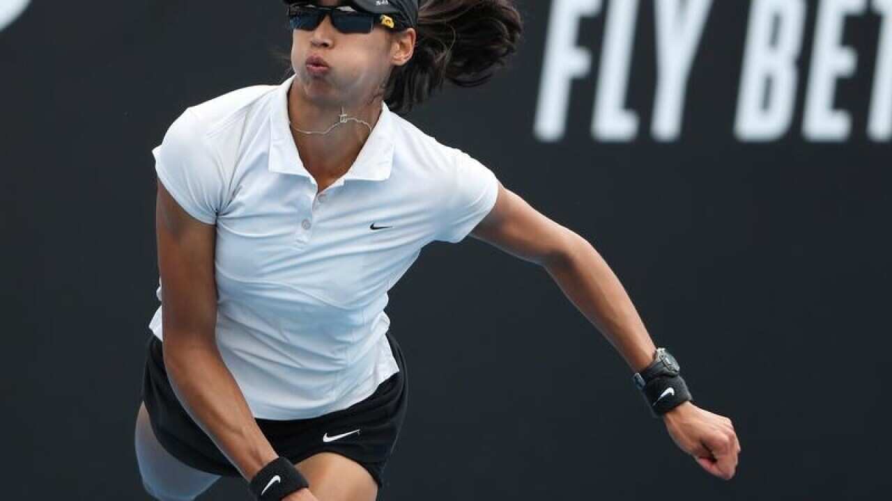 Astra Sharma of Australia in action.