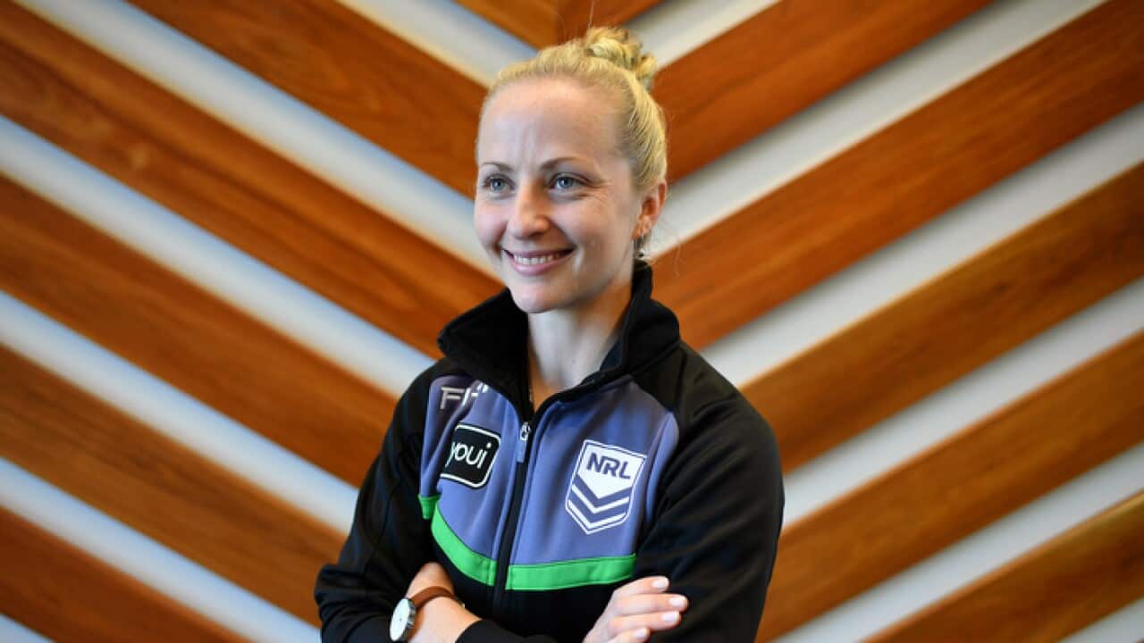 NRL Match Official Belinda Sharpe.