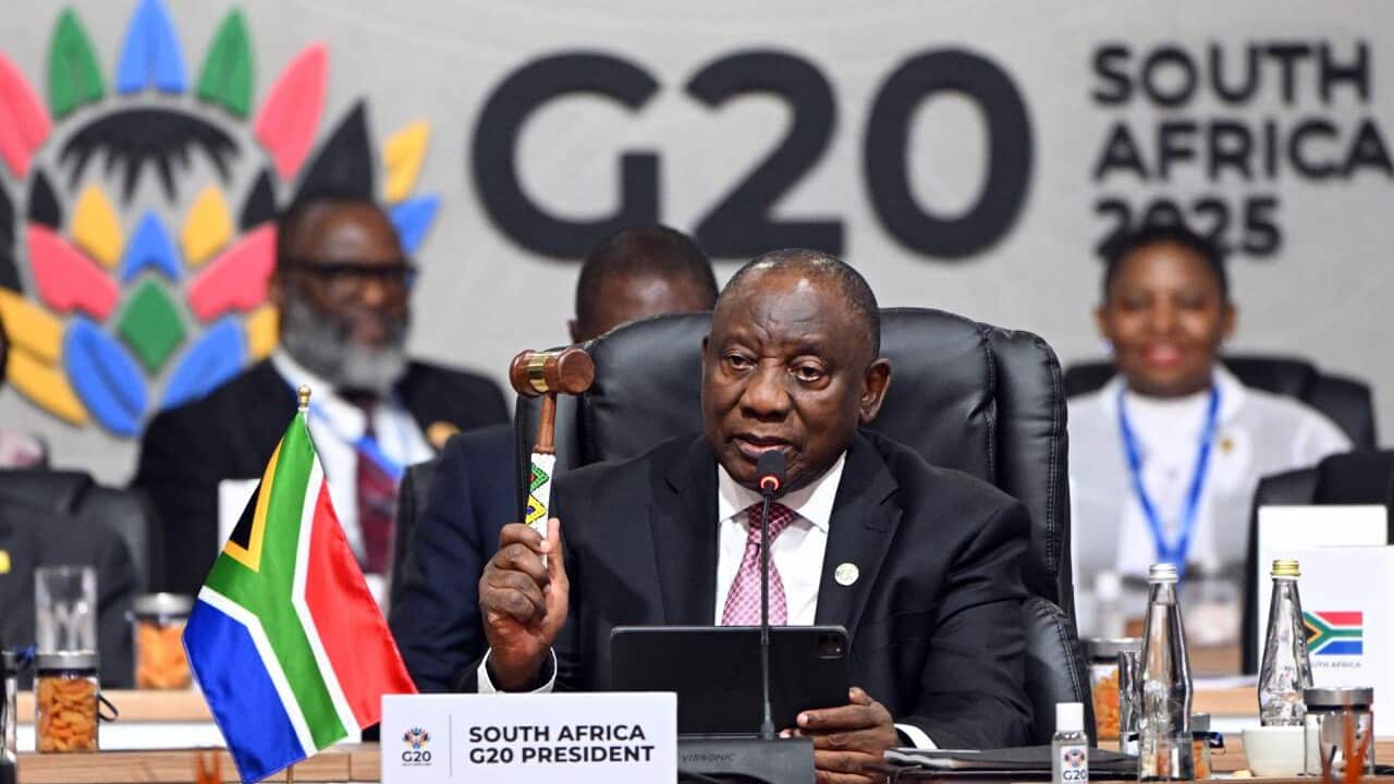 South African President Cyril Ramaphosa at the closing ceremony of the G20 summit