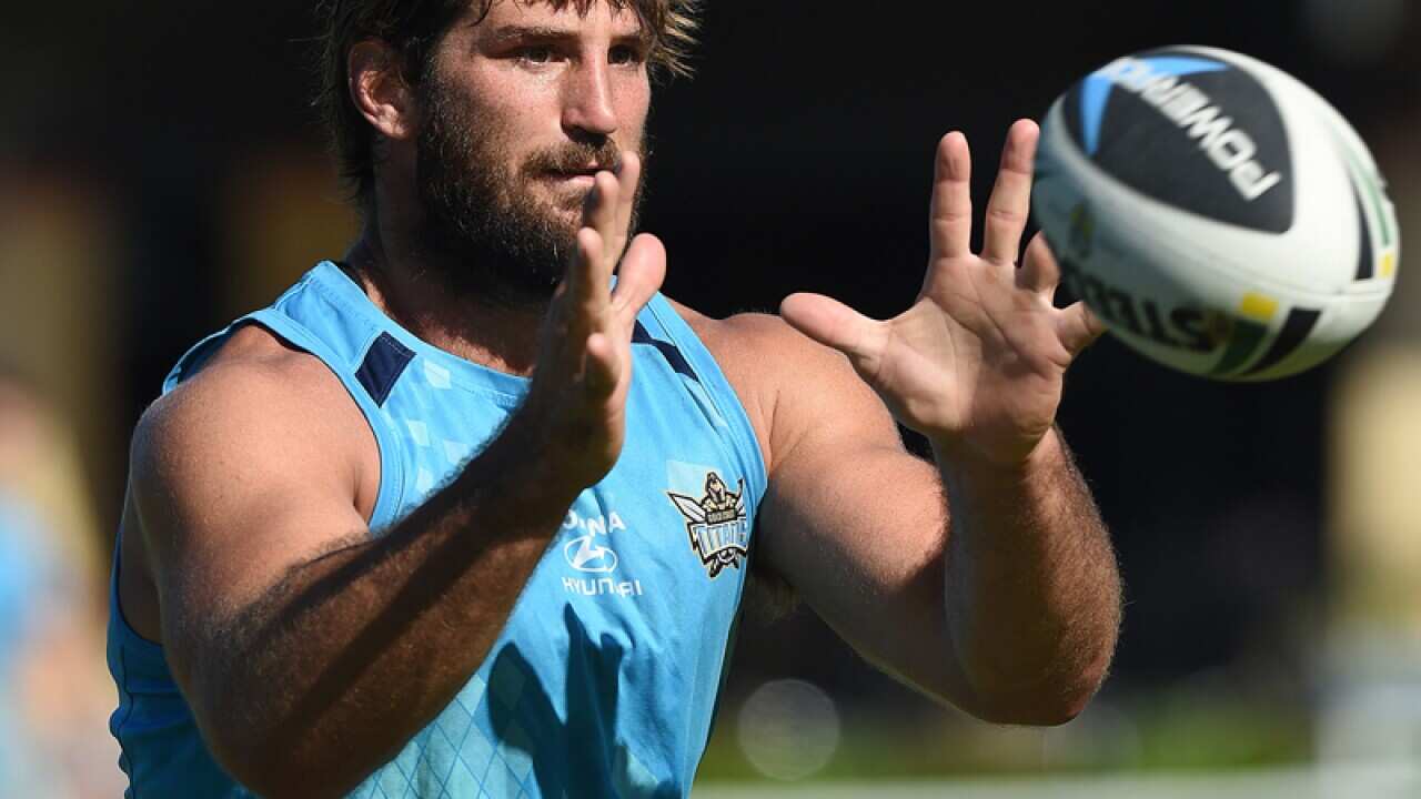 Dave Taylor is seen during a Gold Coast Titans training session