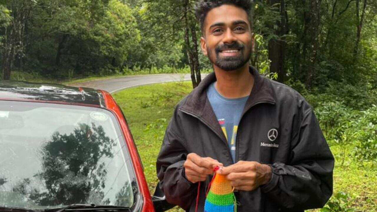 An engineer in Karnataka who knits sweater