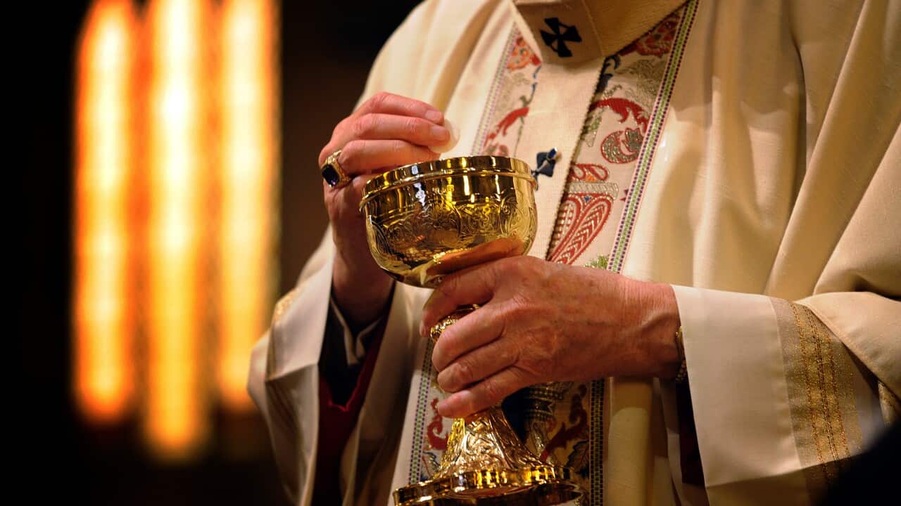 Christians mark Christ’s sacrifice of himself on the cross during the celebration of the Eucharist