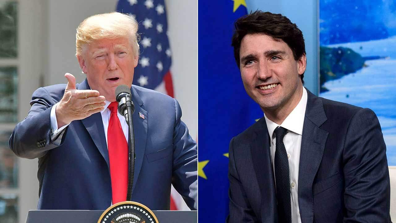 US President Donald Trump and Canadian President Justin Trudeau.