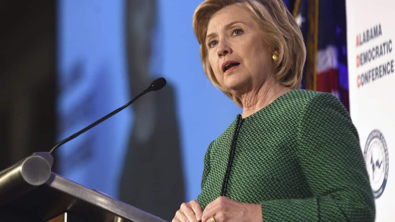 Democratic presidential candidate Hillary Rodham Clinton