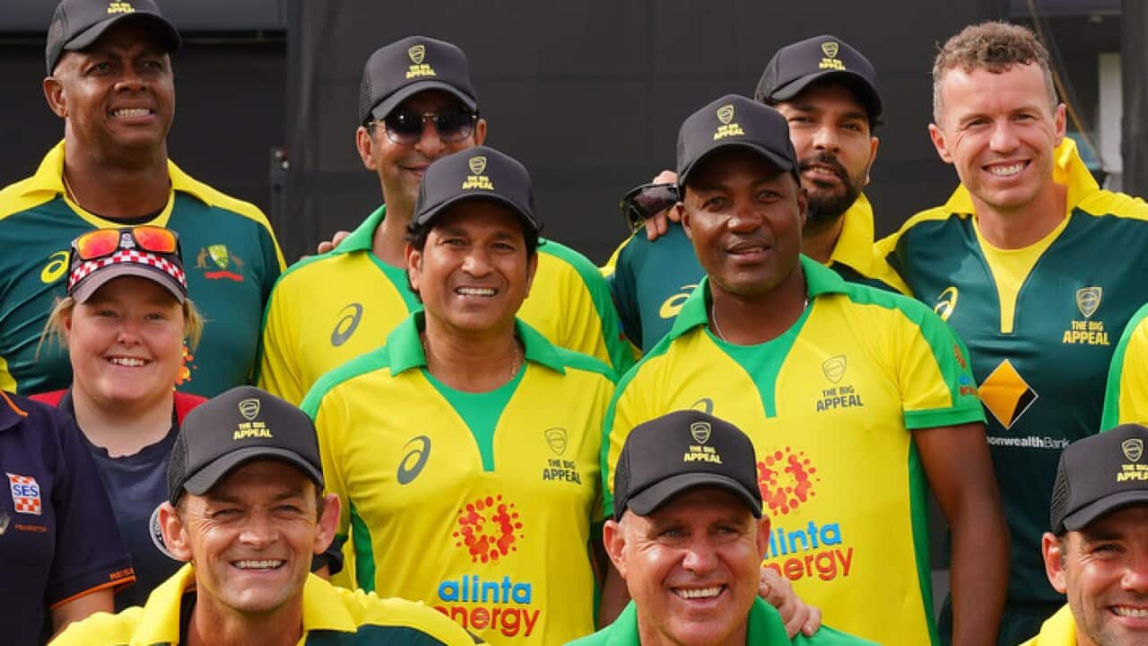 Bushfire Bash players and volunteer firefighters help raise money