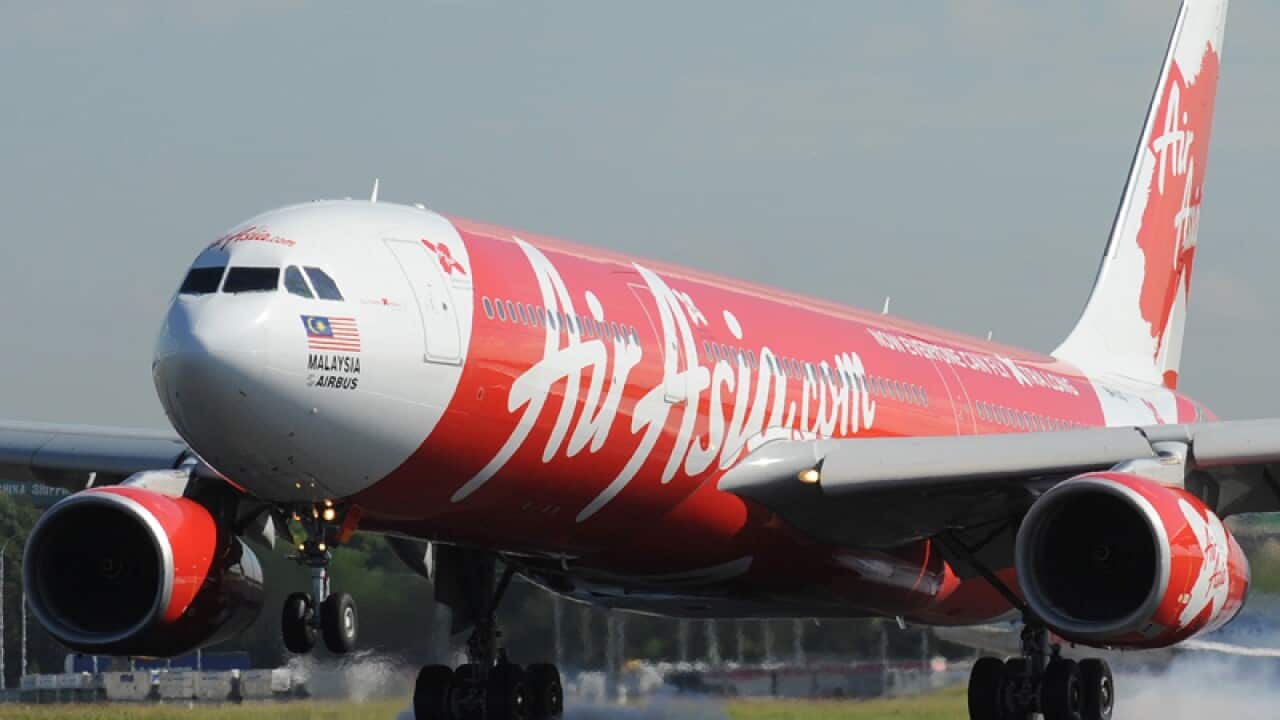 A Malaysian airline AirAsia X airplane
