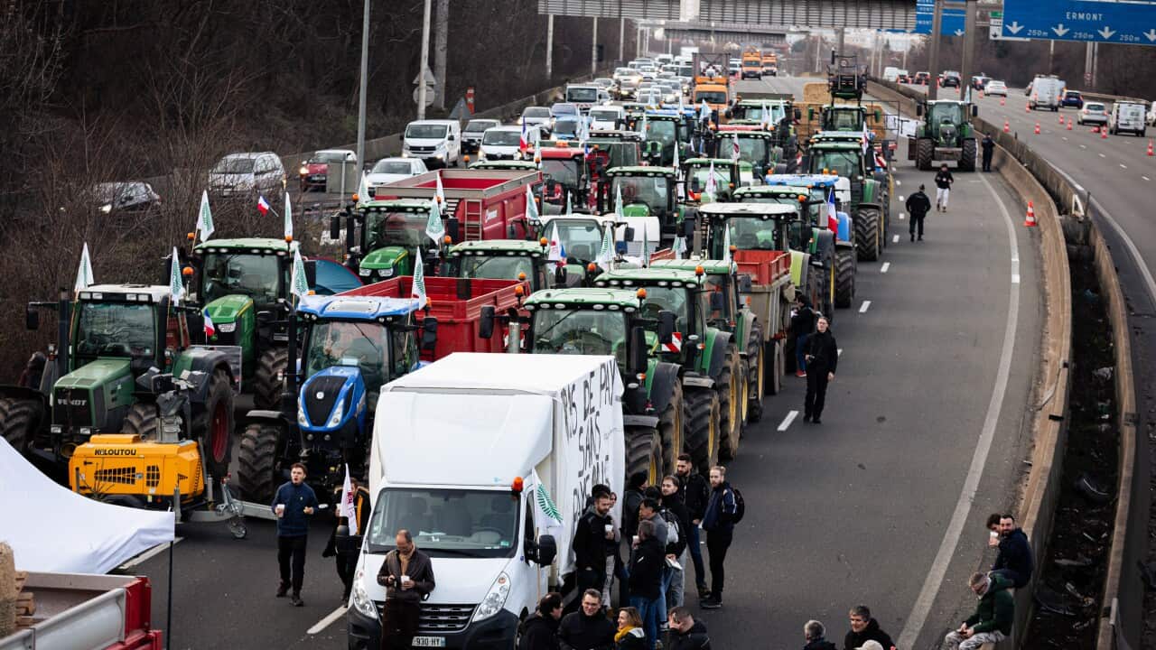 French Farmers strike in Argenteuil, France - 29 Jan 2024
