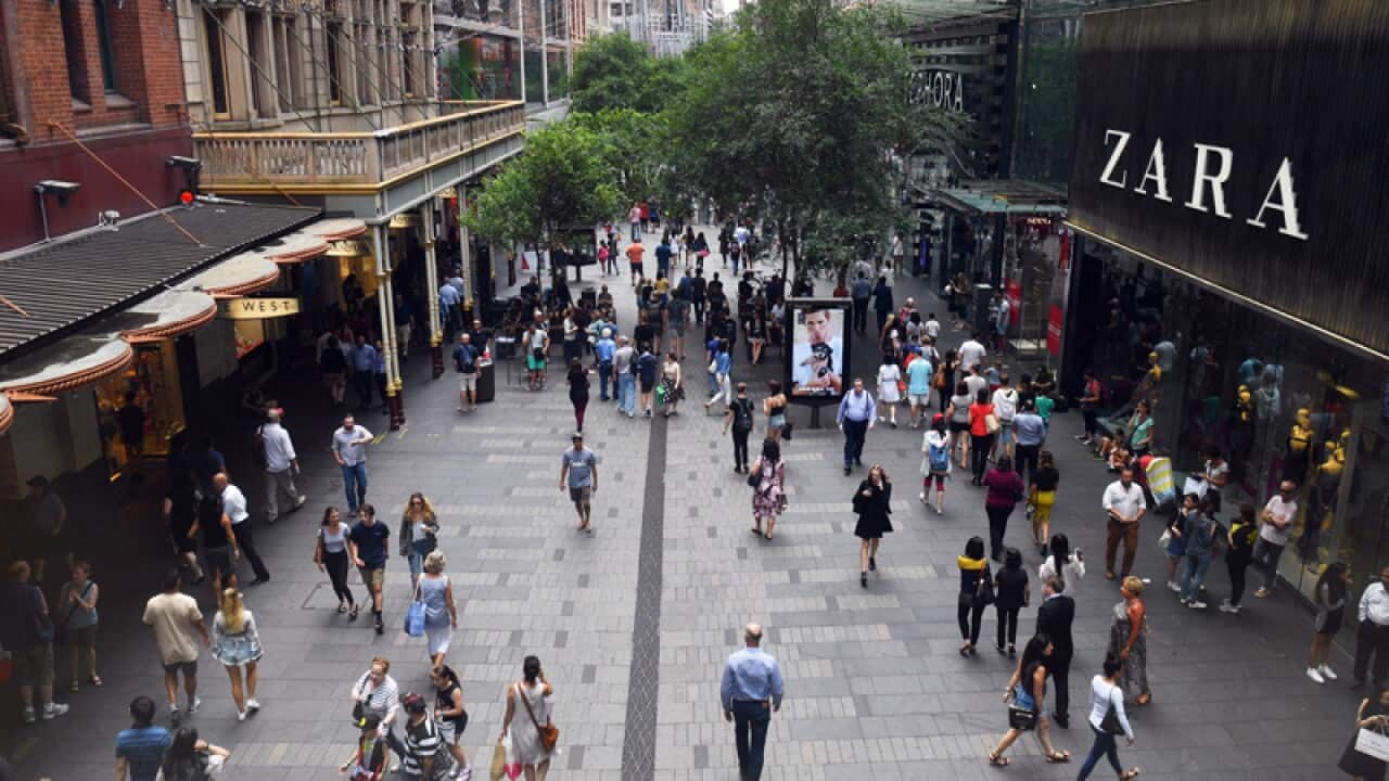 Pitt St Mall in Sydney
