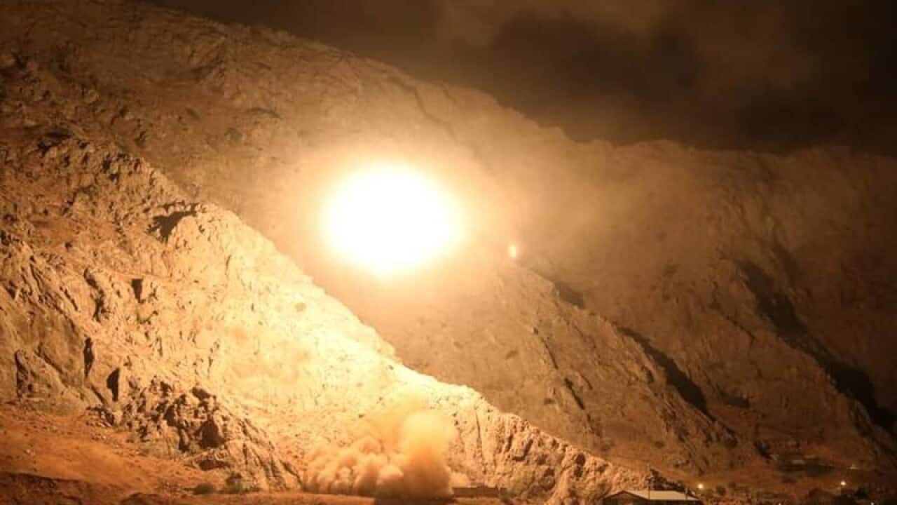 rocket launch in Iran