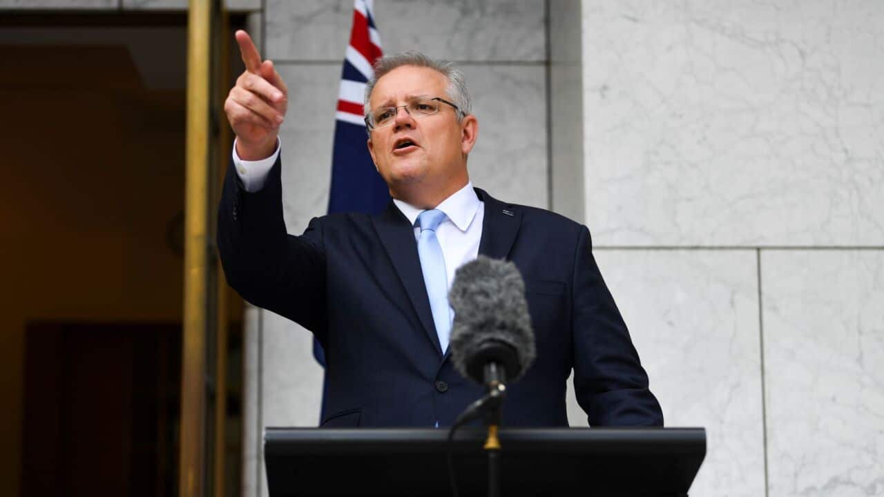 PM Scott Morrison gives the latest update to the media