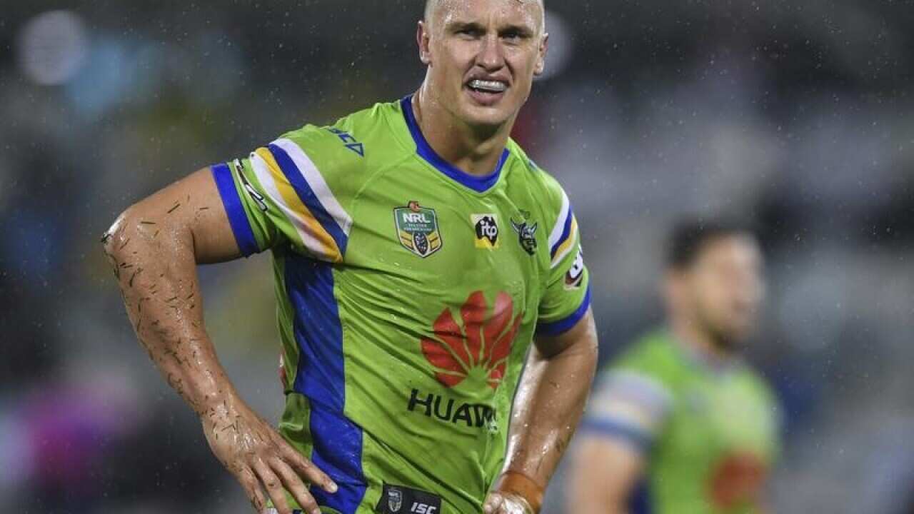 A file image of Jack Wighton of the Raiders during a match.