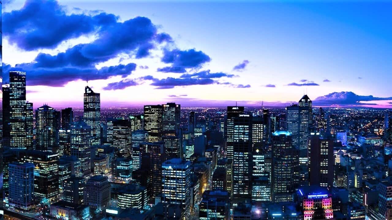 Pre-COVID-19 Melbourne skyline.