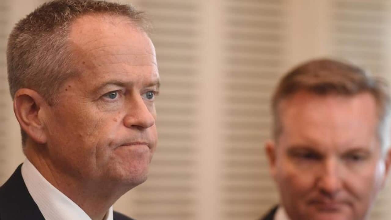 Labor leader Bill Shorten (left) and Shadow Treasurer Chris Bowen