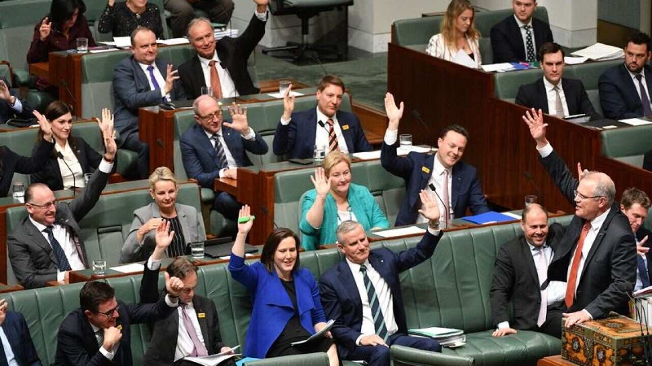 The 11-second clip showed MPs raising their hands.