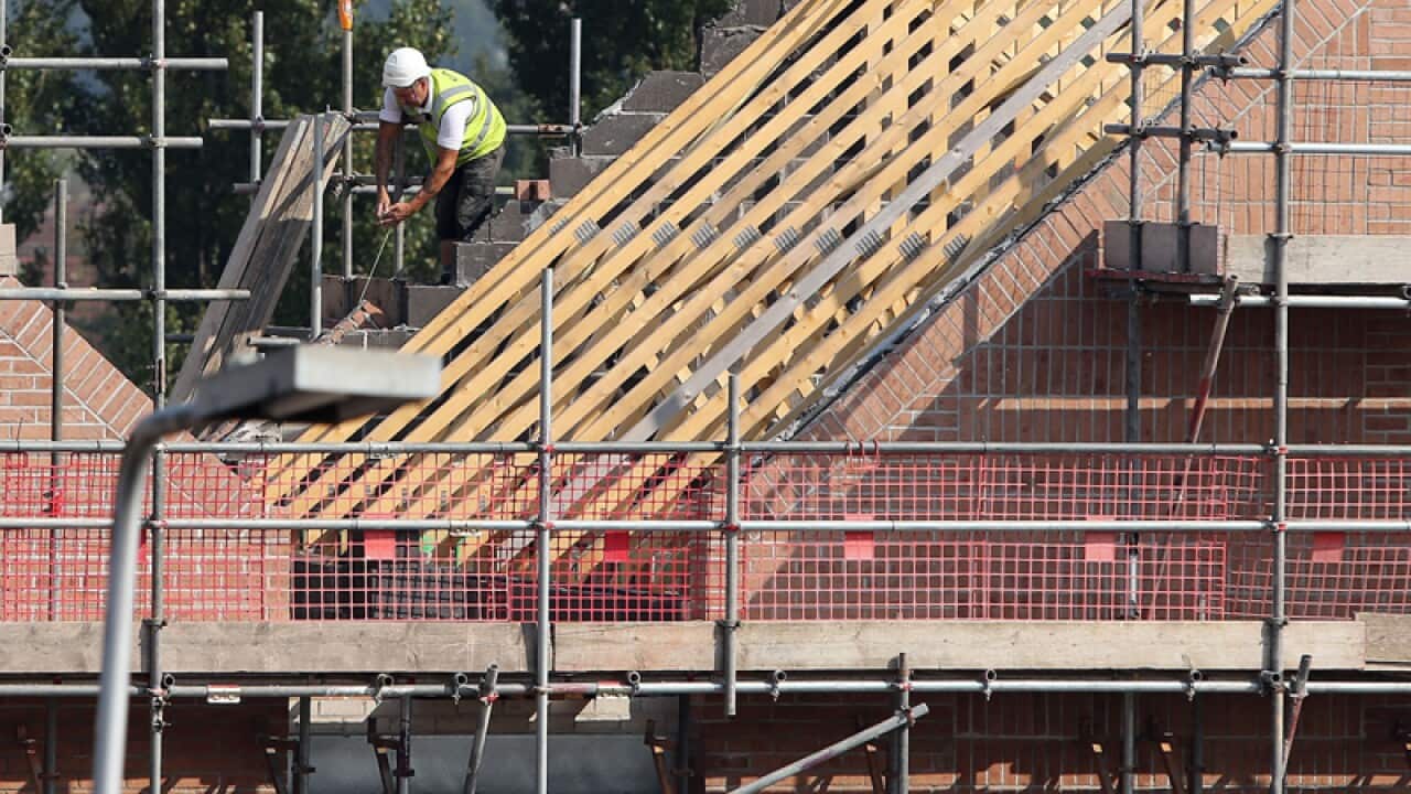 Construction work, as a boom