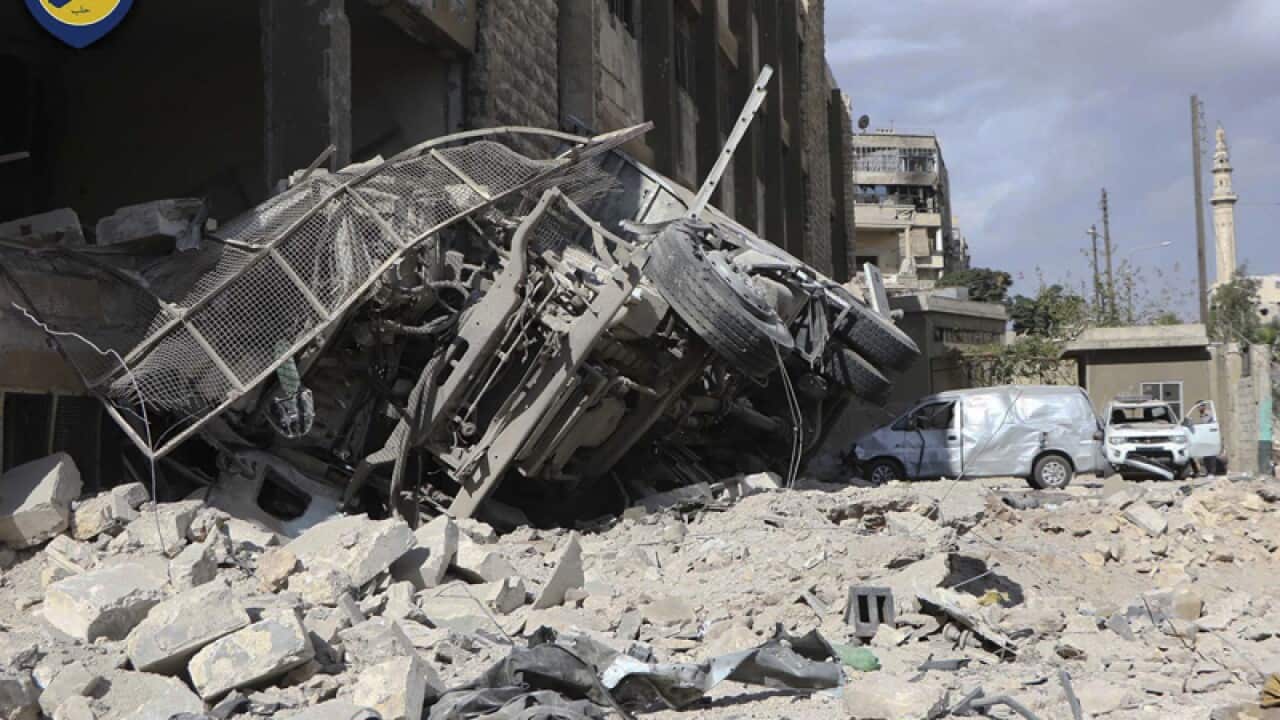 Ansari neighbourhood in the rebel-held part of eastern Aleppo