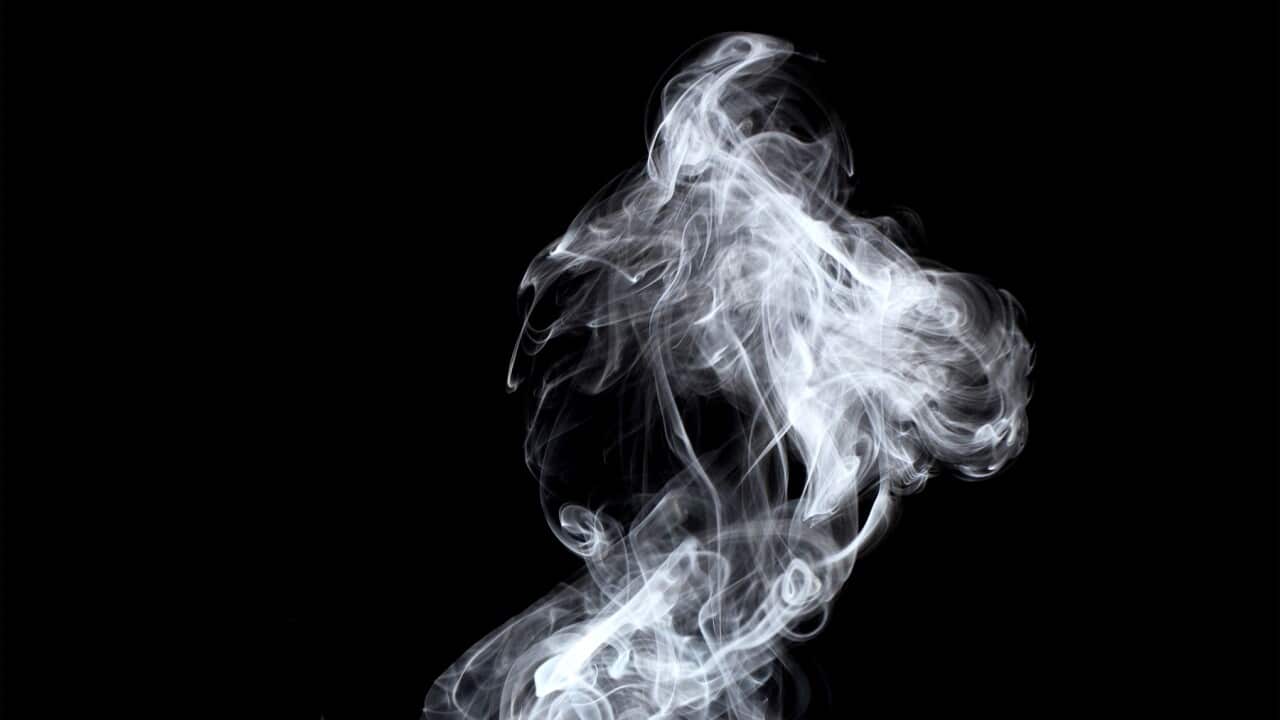 Texture closeup of smoke.