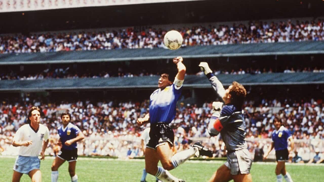 Diego Maradona Video Assistant Referee VAR Hand of God England