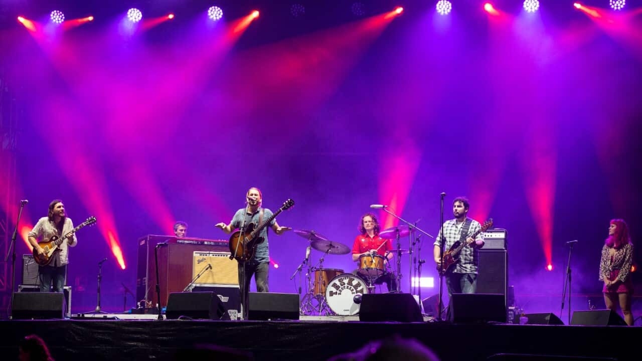 PERTH, AUSTRALIA - MARCH 21: The Teskey Brothers perform on stage at Summer Salt 2021 on March 21, 2021 in Fremantle, Australia.