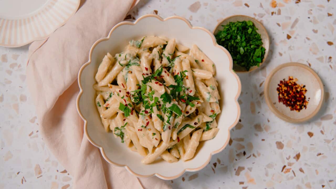 Creamy cauliflower pasta