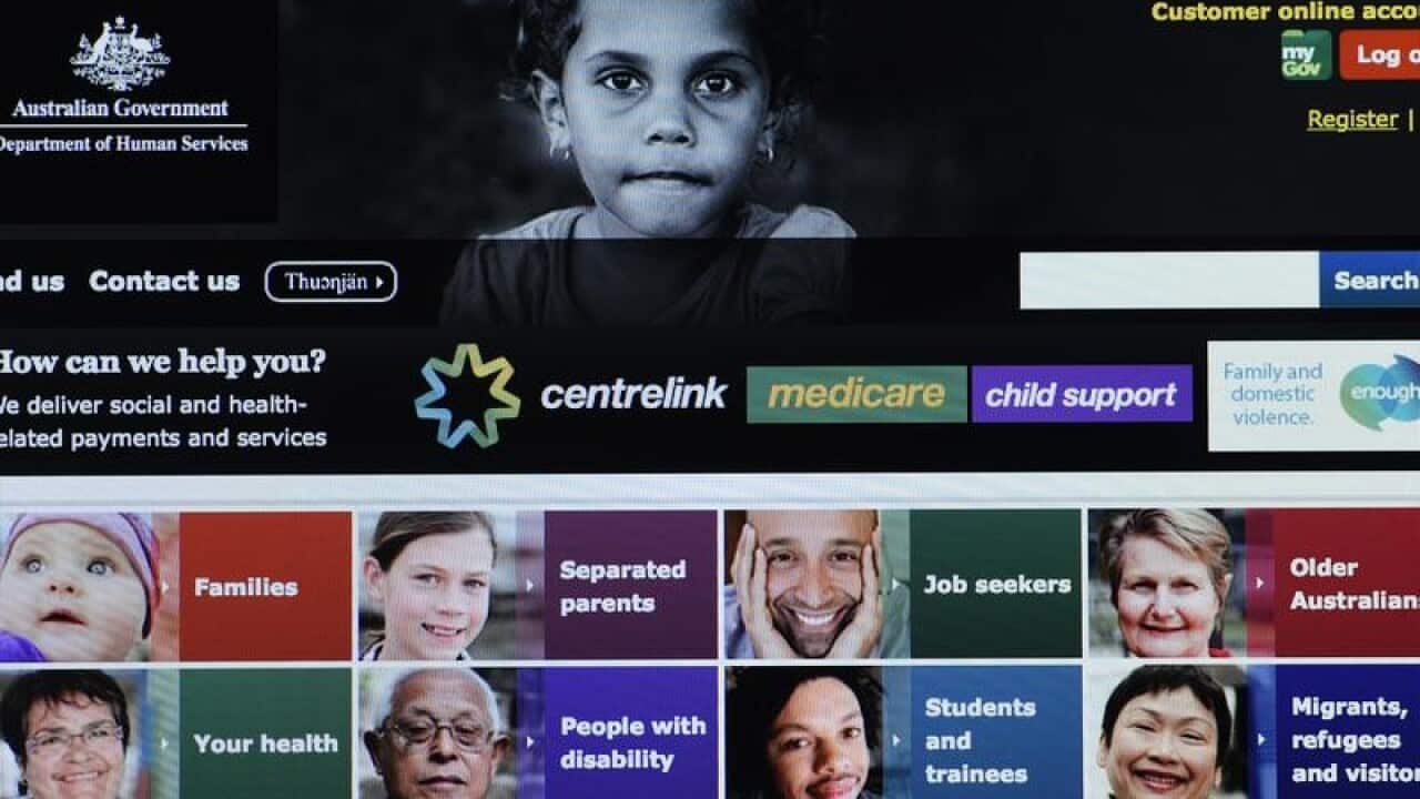 Australian Government's Department of Human Services website