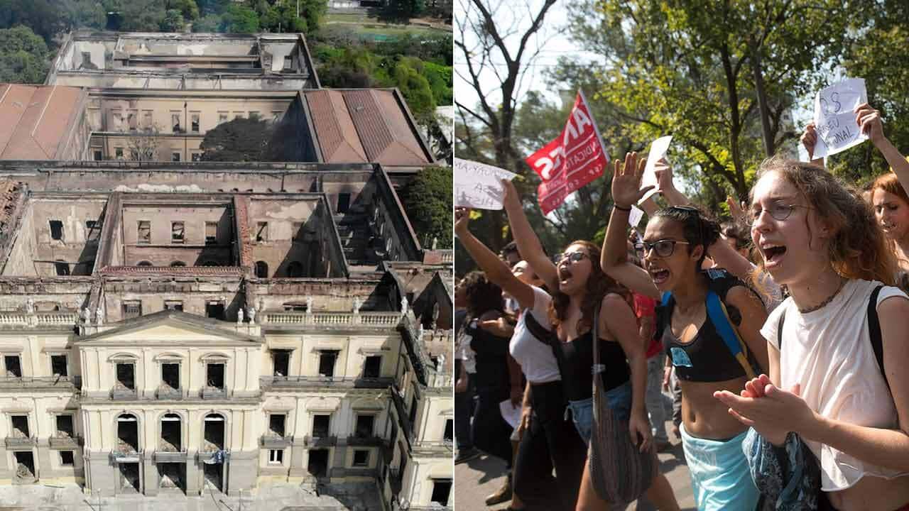 Brazil museum protest