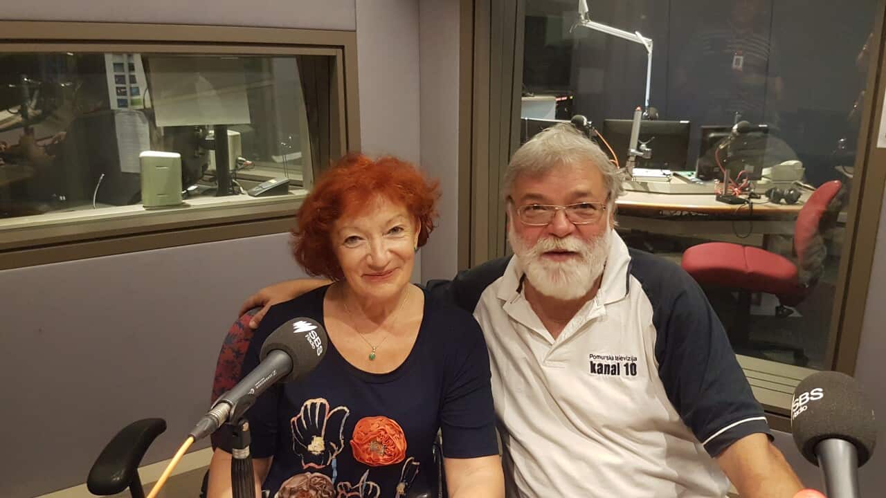 Brigita Bavčar and Štefan Celec visiting SBS Radio in Melbourne
