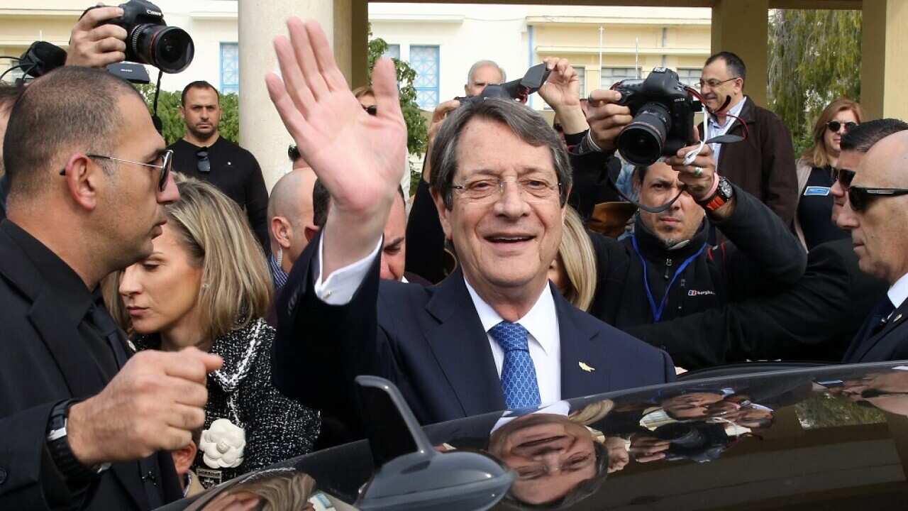 Cypriot President Nicos Anastasiades won re-election for a second term.