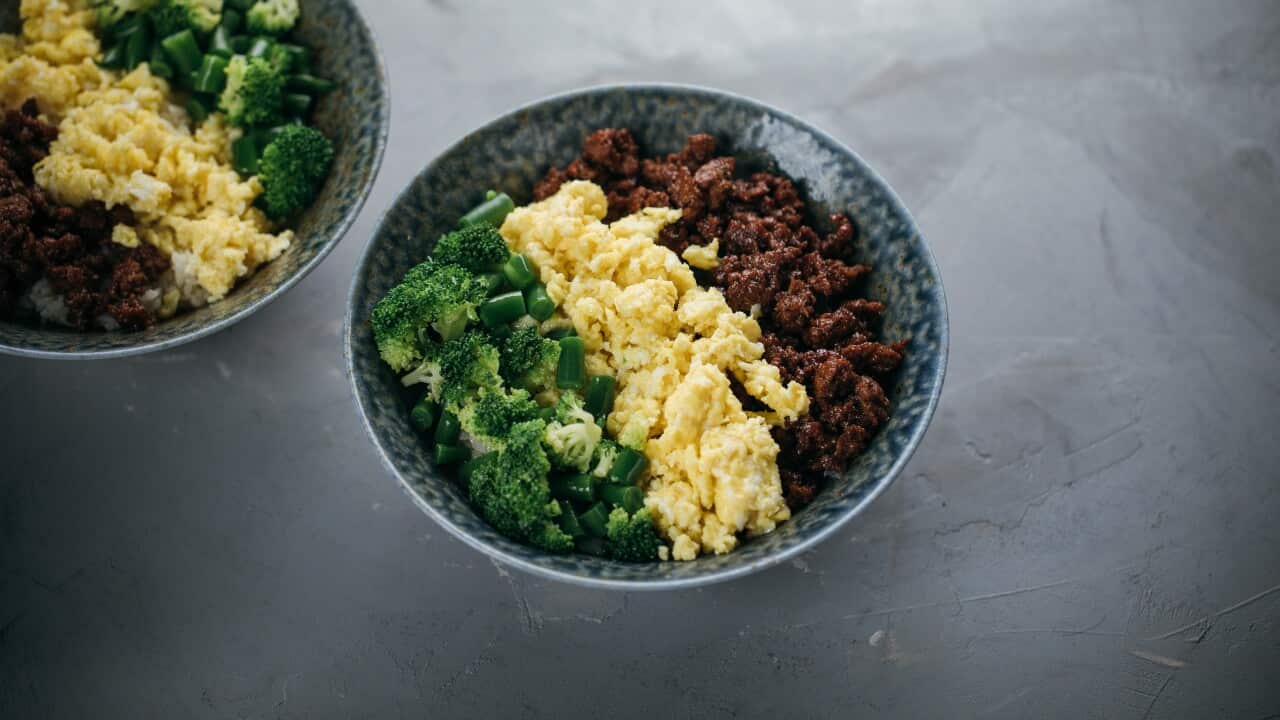 Beef and broccoli soboro SBS The Cook Up with Adam Liaw