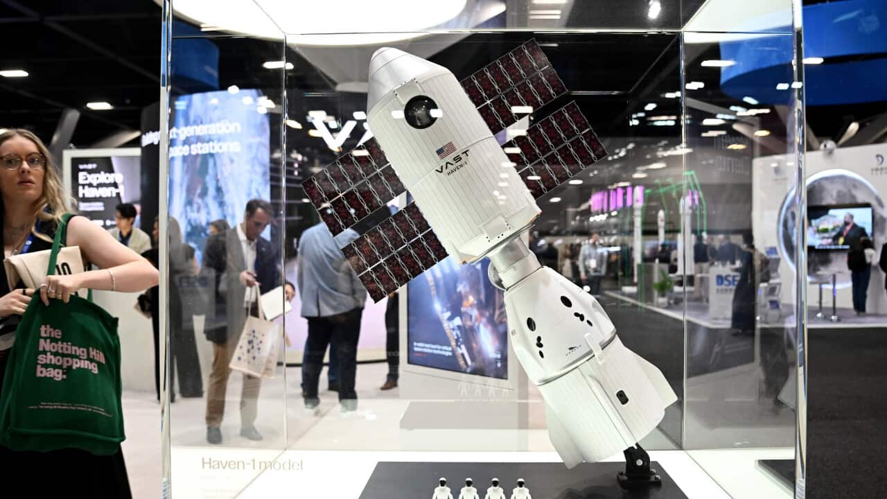 A general view of exhibitors during the International Astronautical Congress at Sydney ICC in Sydney, New South Wales, Wednesday, October 1, 2025