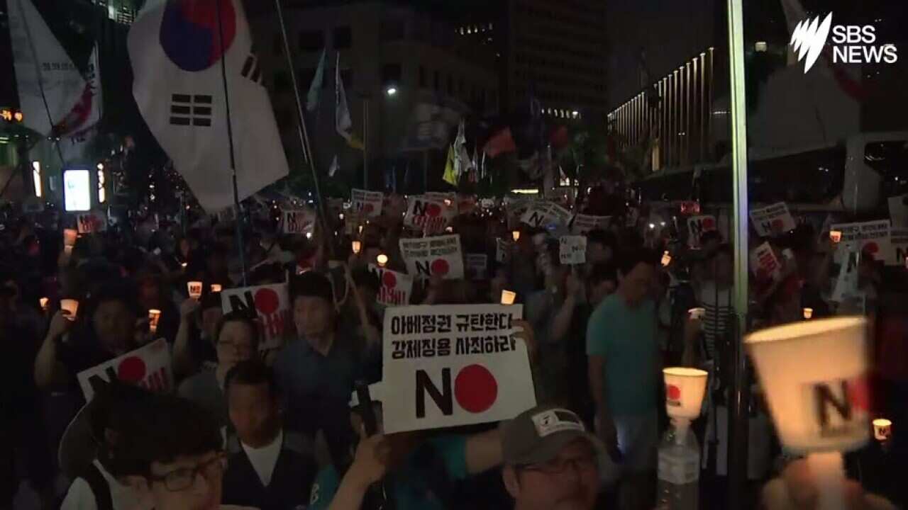 Thousands protest against Japanese restrictions on South Korea