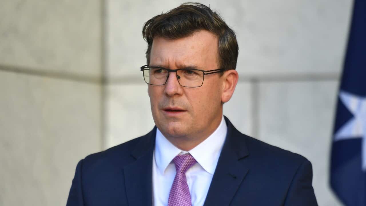 Minister for Cities Alan Tudge at a press conference at Parliament House in Canberra, Thursday, July 9, 2020. (AAP Image/Mick Tsikas) NO ARCHIVING