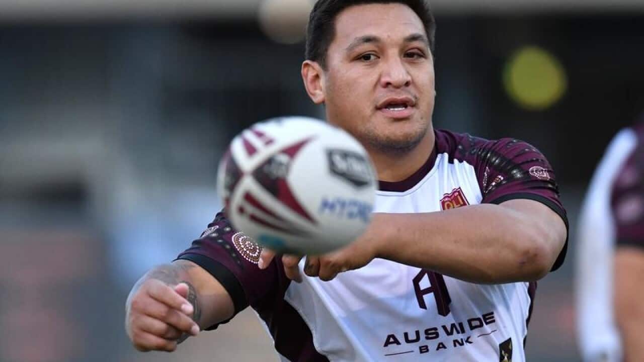 Josh Papalii of the Maroons