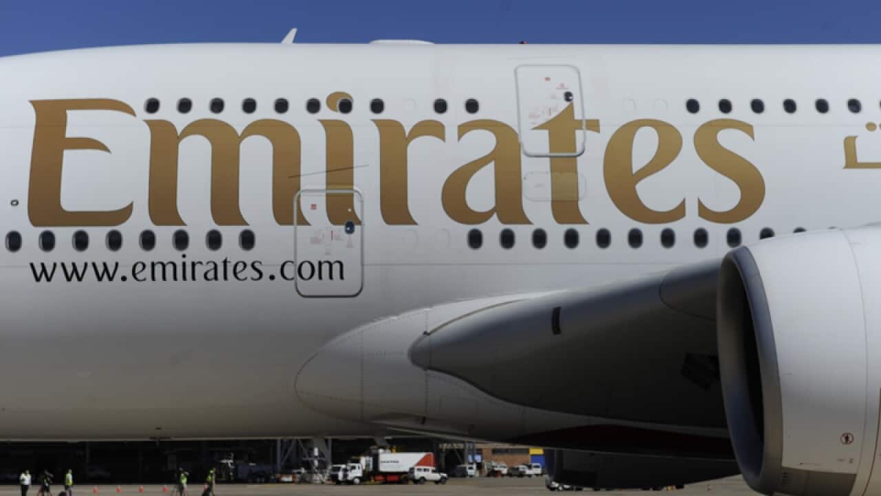 Emirates plane.