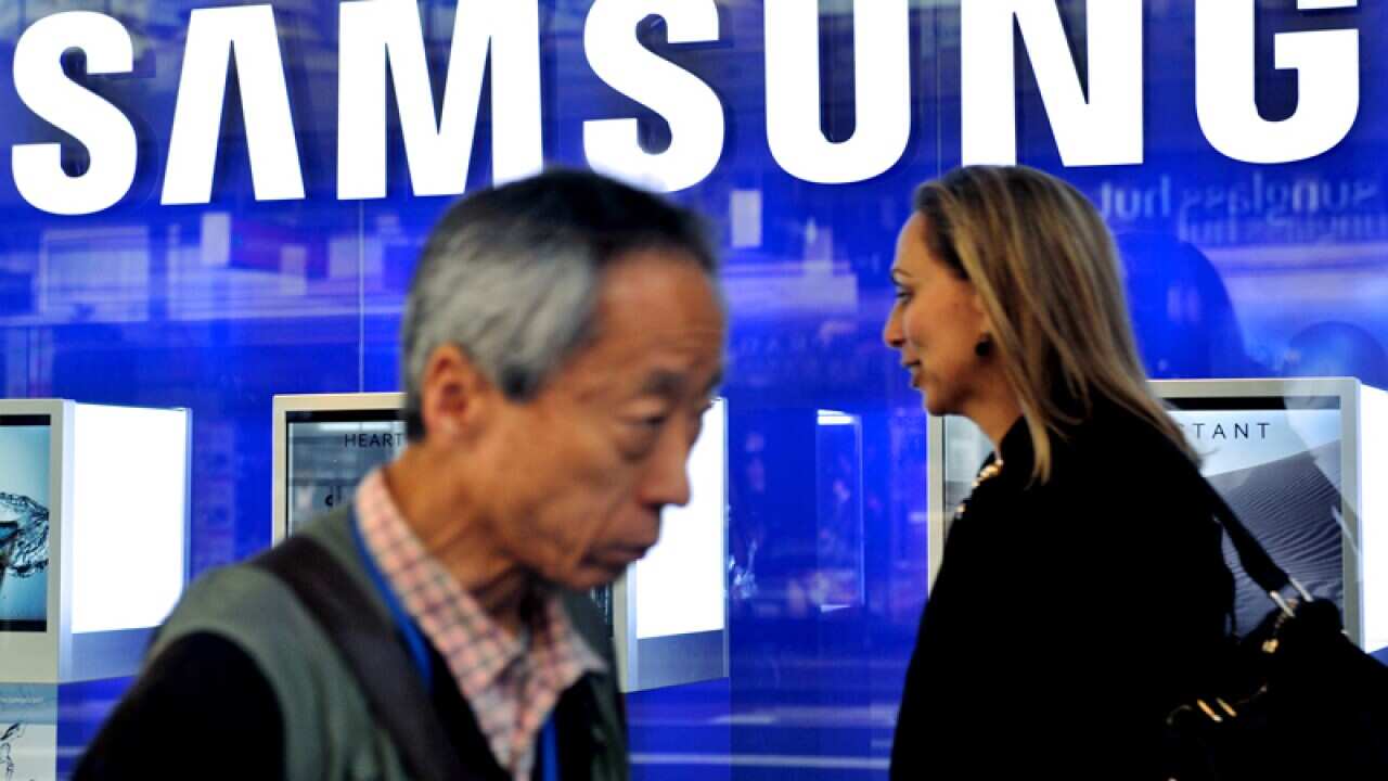 Signage at a Samsung retail store in Sydney