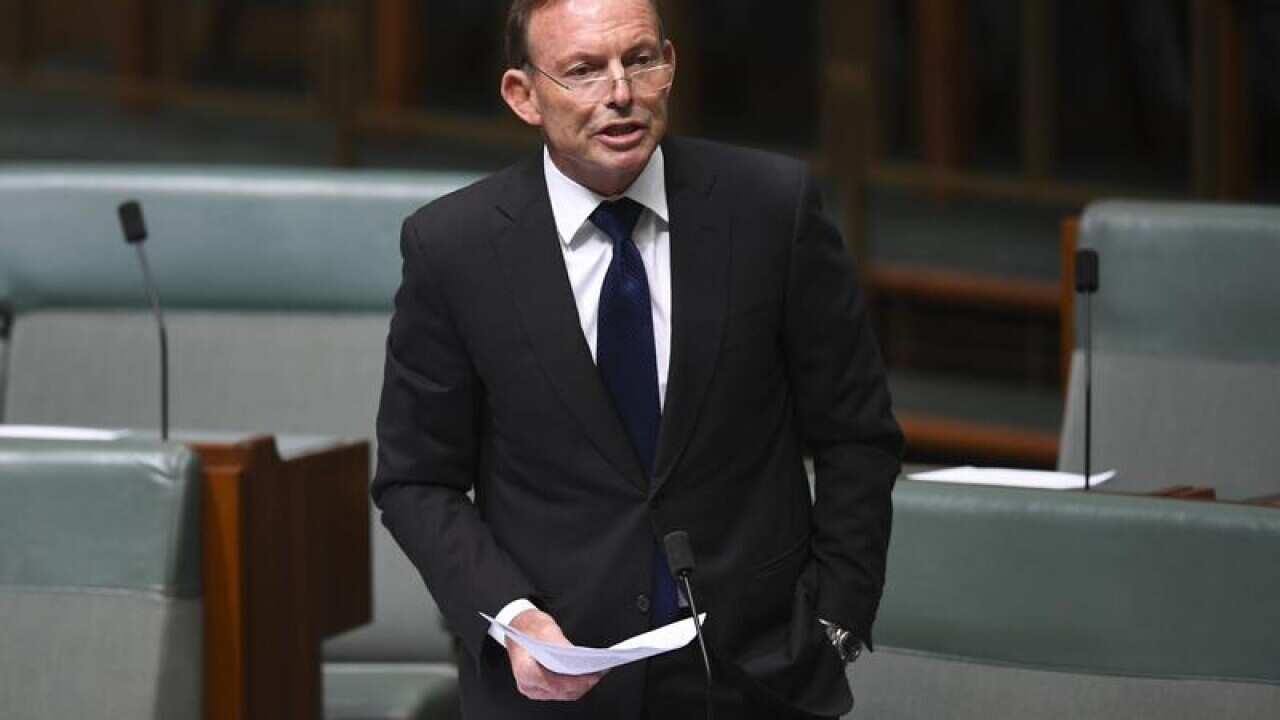 Tony Abbott speaks during debate of the Marriage Amendment bill.