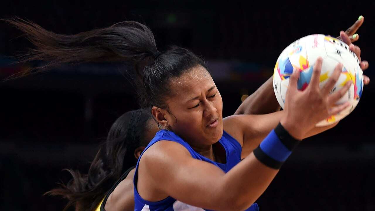 Auteletoa Tanimo of Samoa in action on the court
