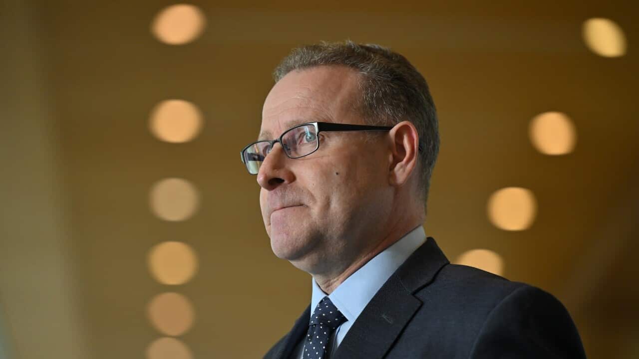 Australian Chamber of Commerce and Industry chief executive Andrew McKellar speaks to media at Parliament House in Canberra (AAP Image/Mick Tsikas)