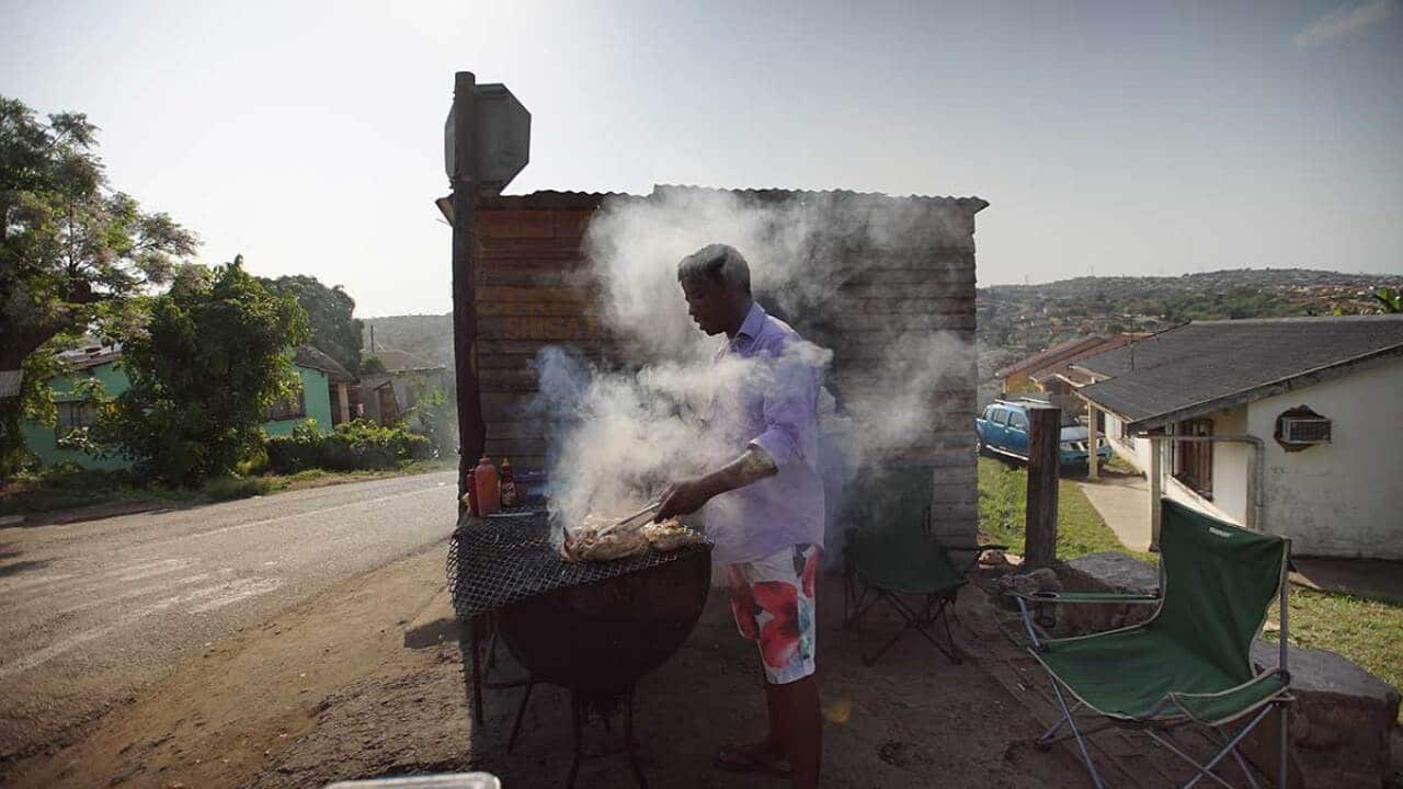 Barbecuein -in KwaMashu in South Africa a still from doco called Barbecue