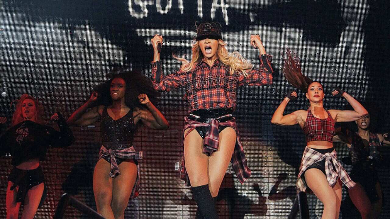 Beyonce during her 'The Mrs. Carter Show World Tour 2014.