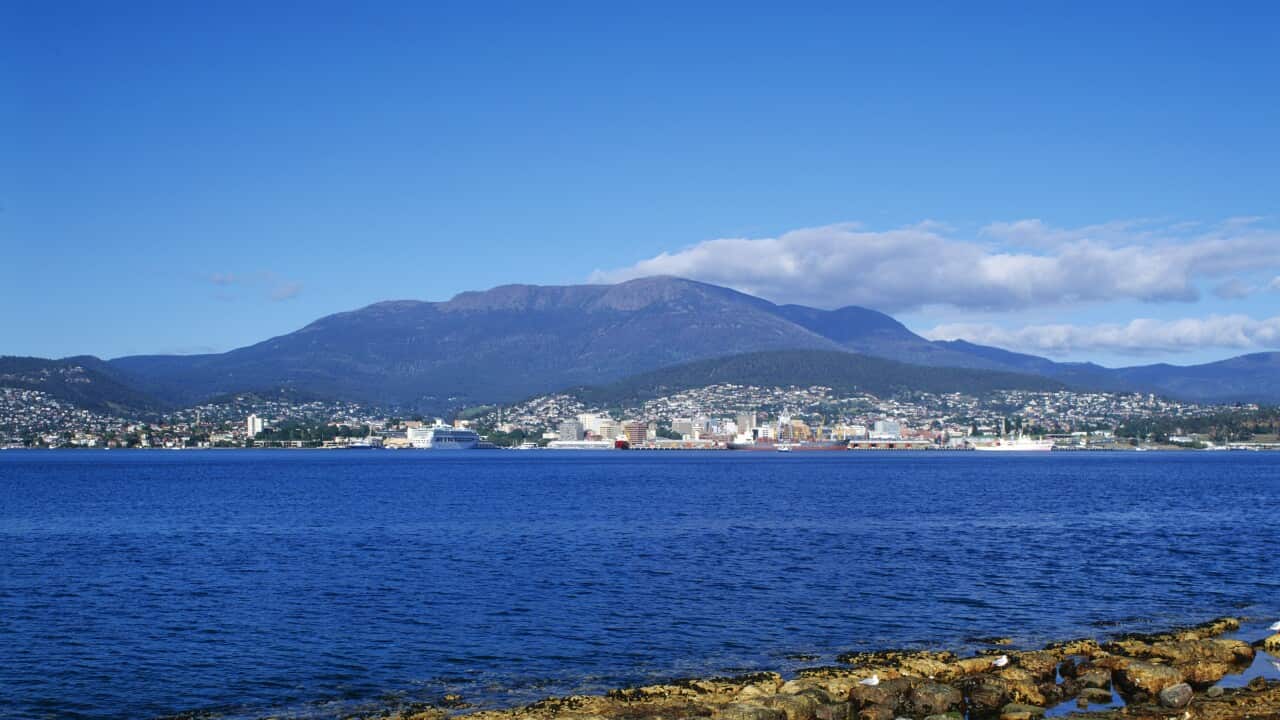 Hobart and Mount Wellington, Tasmania, Australia