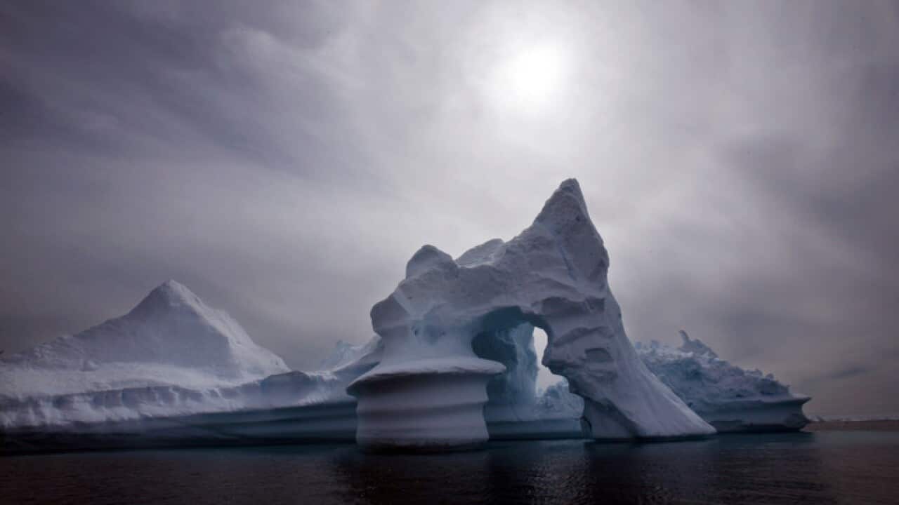 An iceberg is seen off Ammassalik Island in Eastern Greenland. (AP)