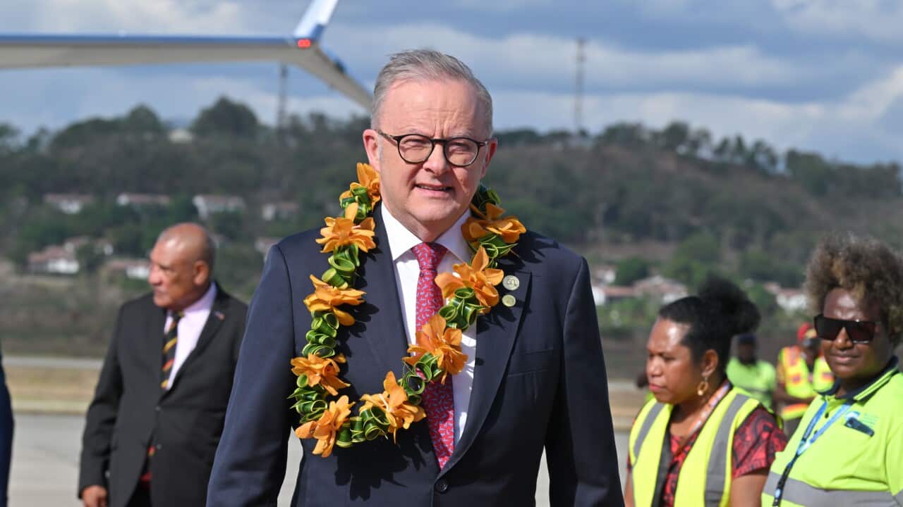 Anthony Albanese arrives in Port Moresby, Papua New Guinea