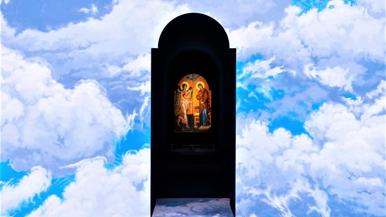 Royal Doors with the Annunciation, Albania or Northern Greece, 16th century, Onoufrios of Neokastro (active 16th century)