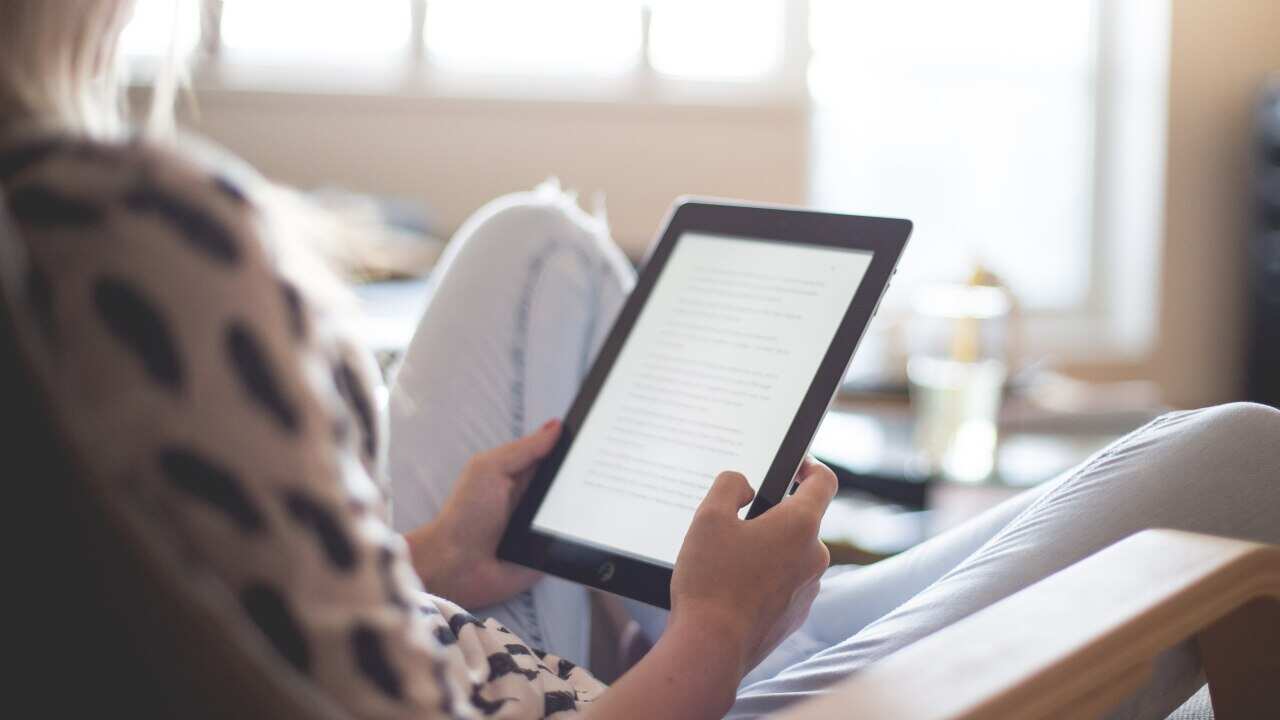 Reading on tablet