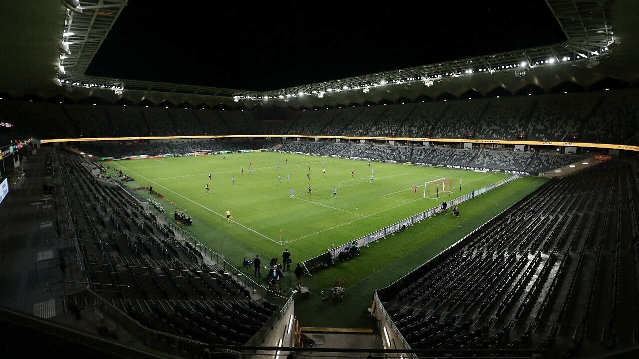 An empty Bankwest Stadium hosted the Sydney Derby on Saturday night