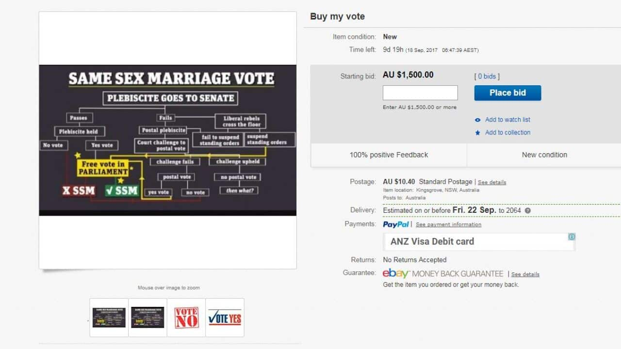 Same-sex marriage: Auction sites pull down listings selling postal survey  ballots | SBS News