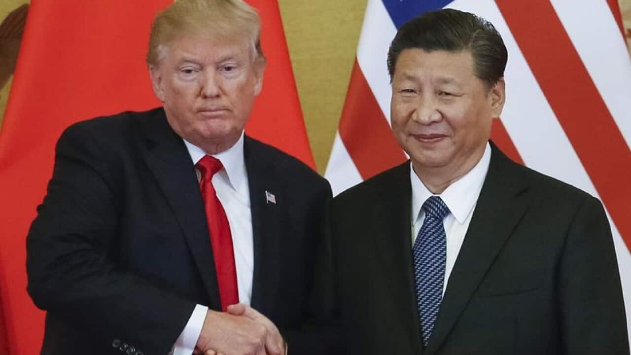 A file image of President Trump and President Xi Jinping.