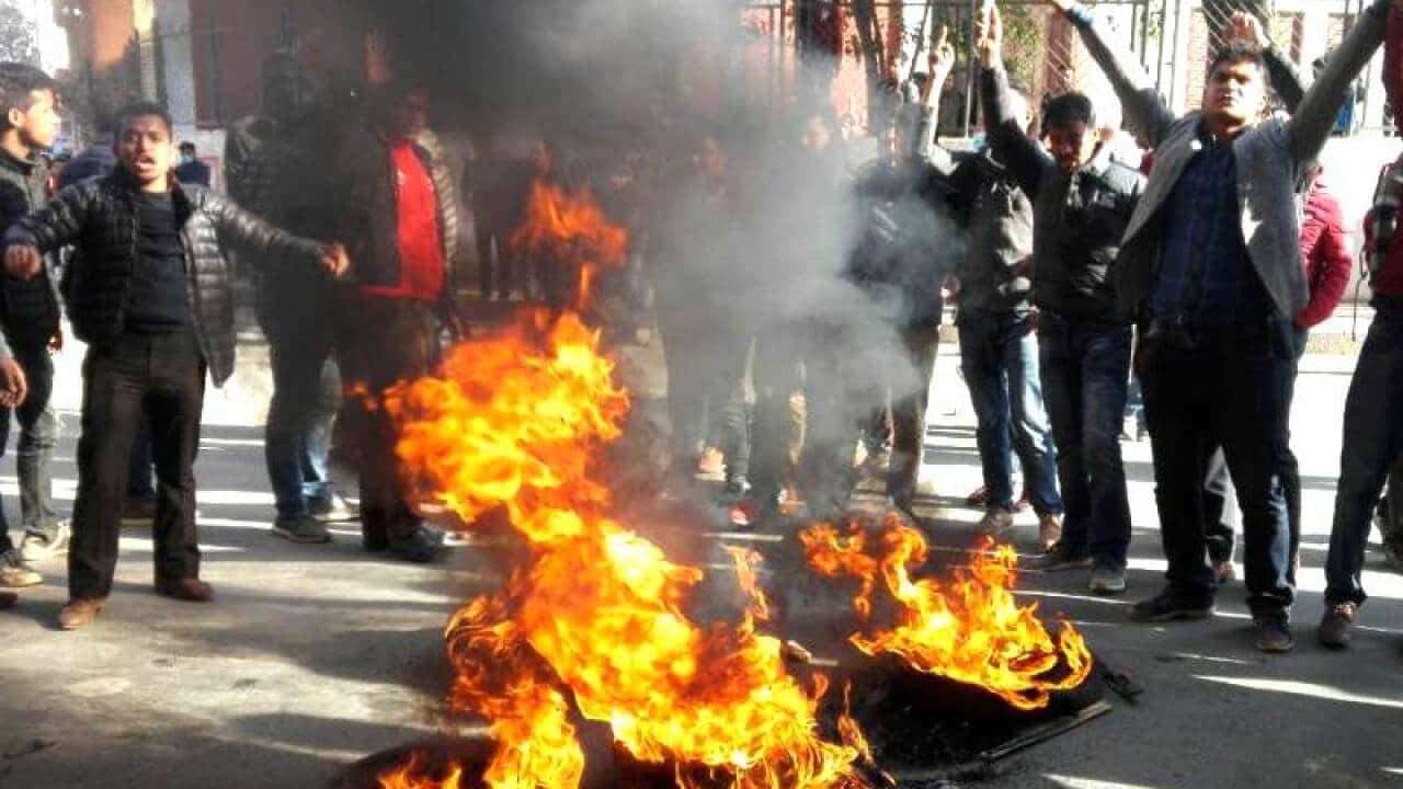 Student protest in Nepal