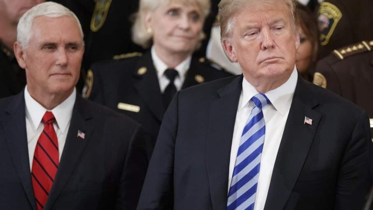 A file image of Mike Pence and Donald Trump.